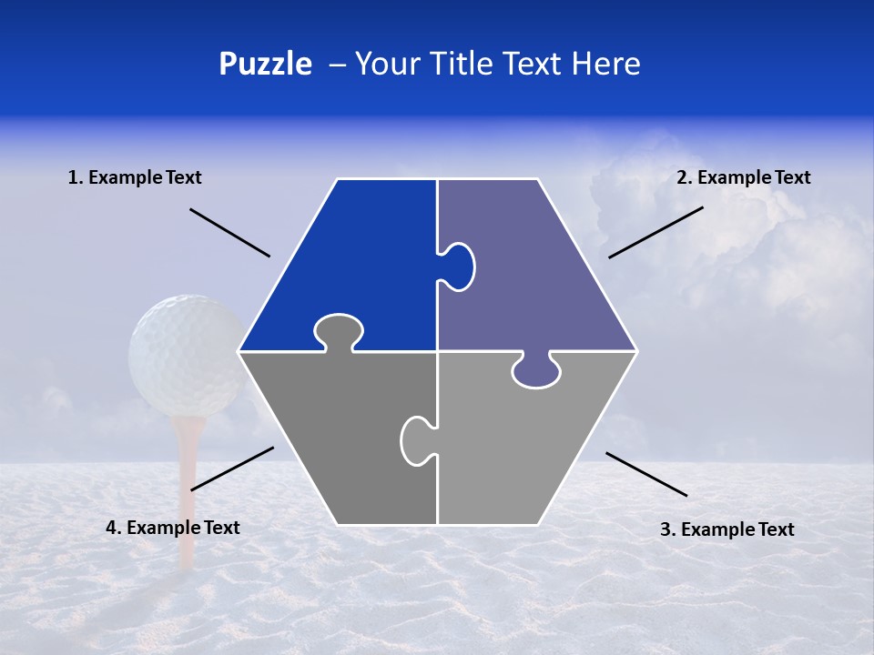 White Cloud Blue Out Door PowerPoint Template