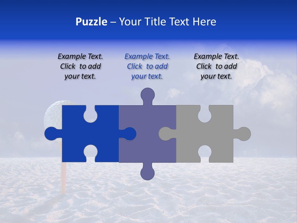 White Cloud Blue Out Door PowerPoint Template