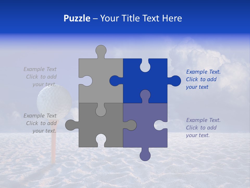 White Cloud Blue Out Door PowerPoint Template