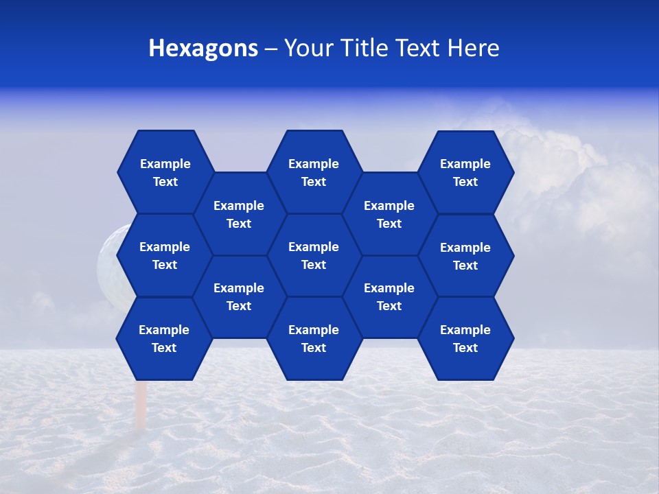 White Cloud Blue Out Door PowerPoint Template