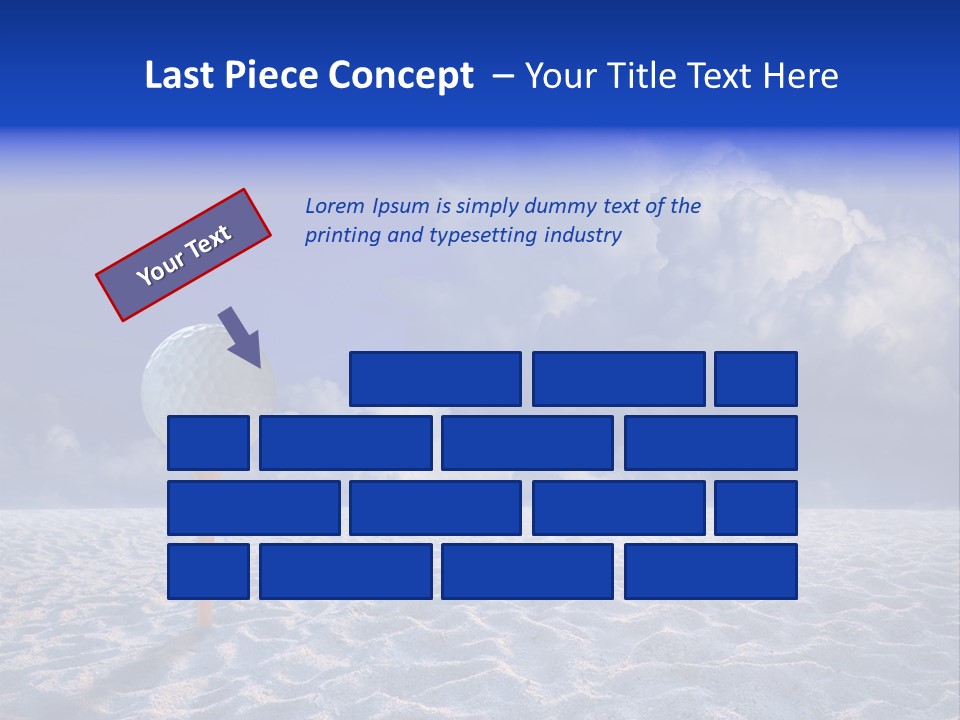 White Cloud Blue Out Door PowerPoint Template