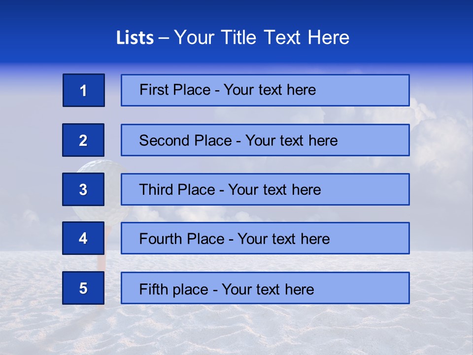 White Cloud Blue Out Door PowerPoint Template