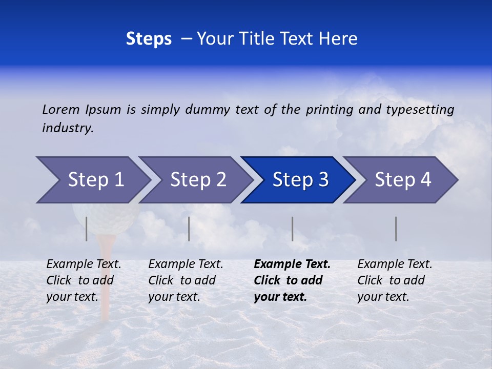 White Cloud Blue Out Door PowerPoint Template