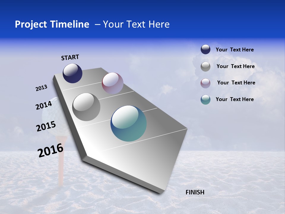 White Cloud Blue Out Door PowerPoint Template