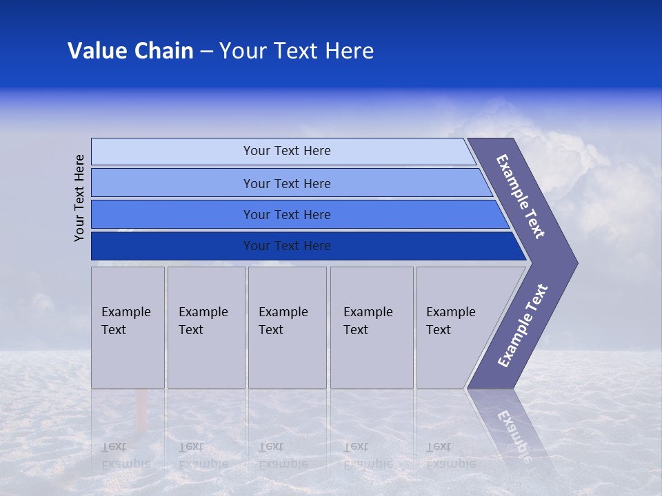 White Cloud Blue Out Door PowerPoint Template