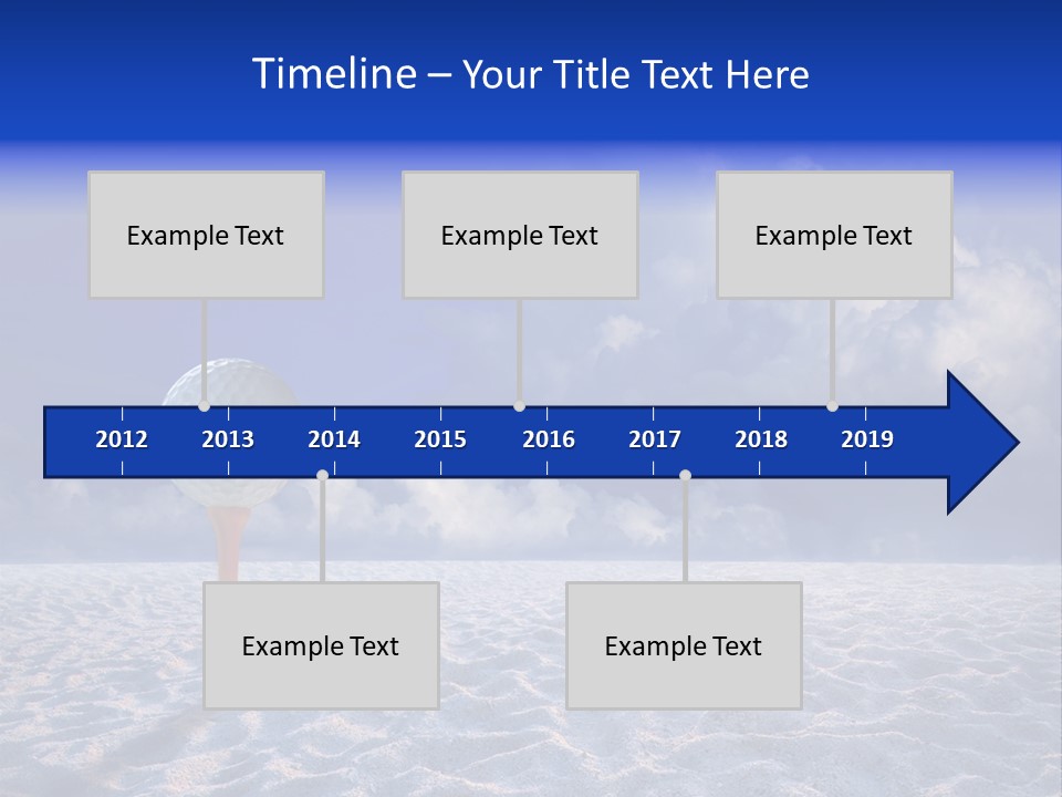White Cloud Blue Out Door PowerPoint Template