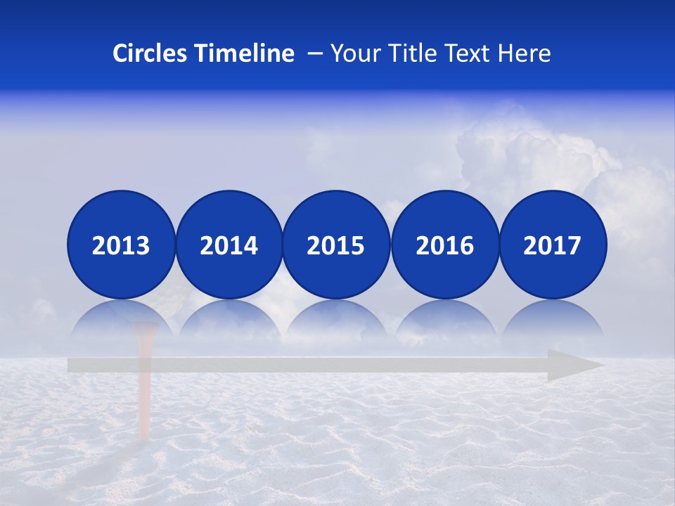 White Cloud Blue Out Door PowerPoint Template