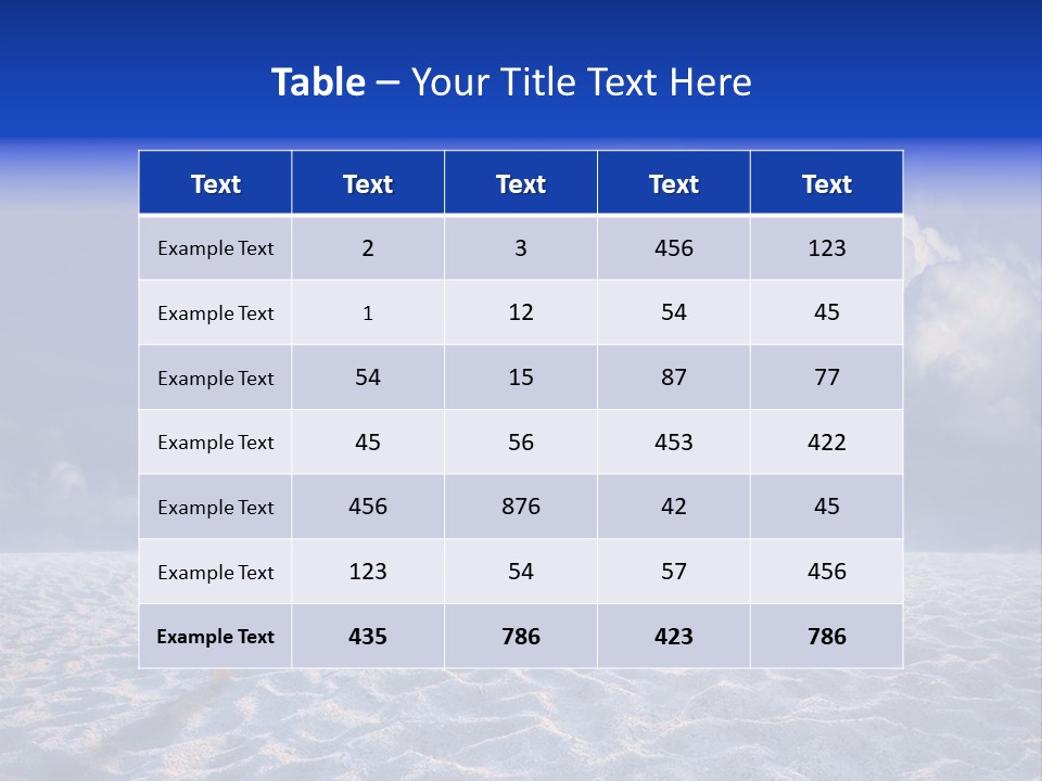 White Cloud Blue Out Door PowerPoint Template