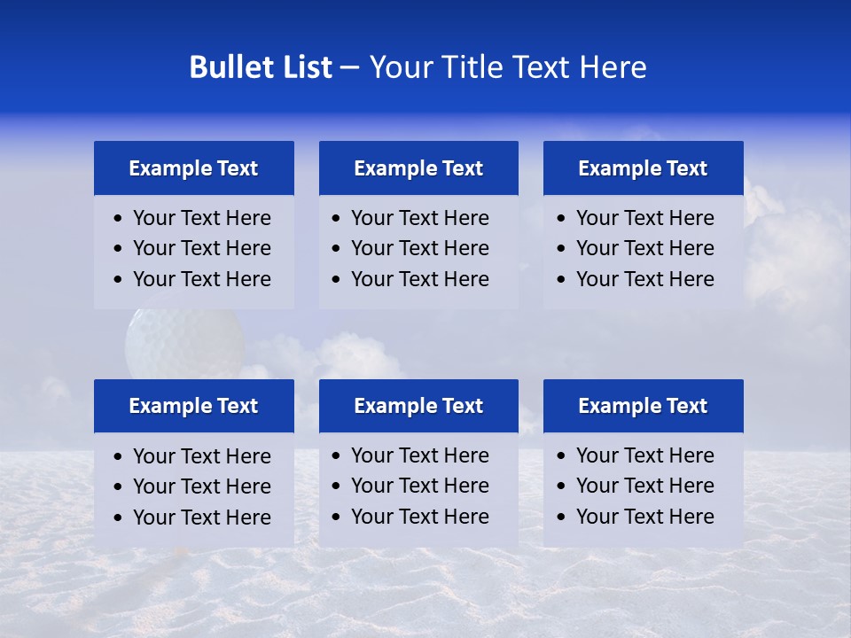 White Cloud Blue Out Door PowerPoint Template