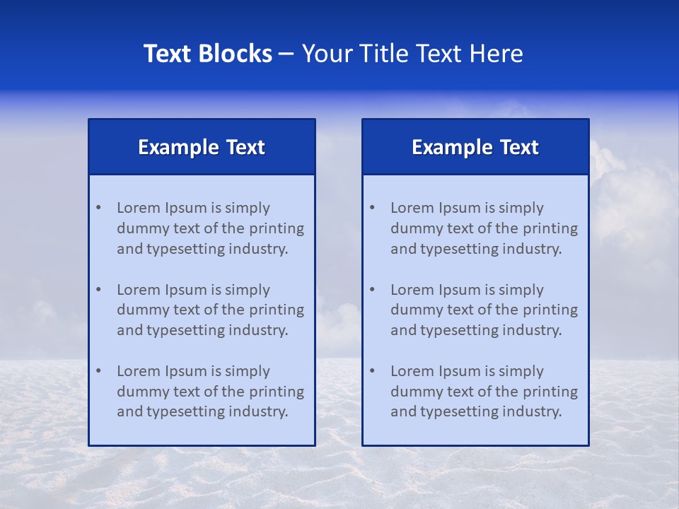 White Cloud Blue Out Door PowerPoint Template