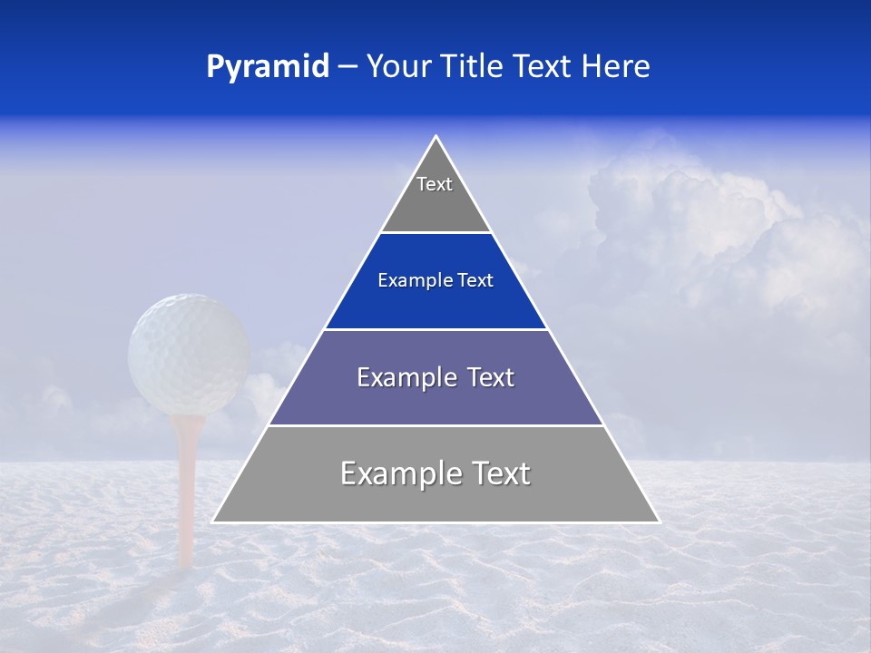 White Cloud Blue Out Door PowerPoint Template