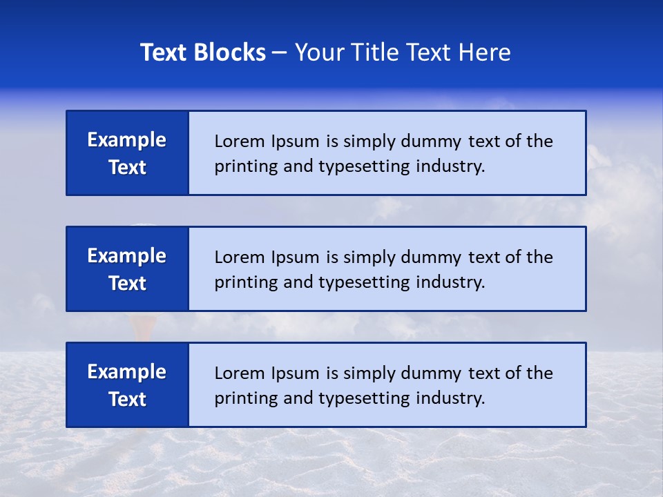 White Cloud Blue Out Door PowerPoint Template