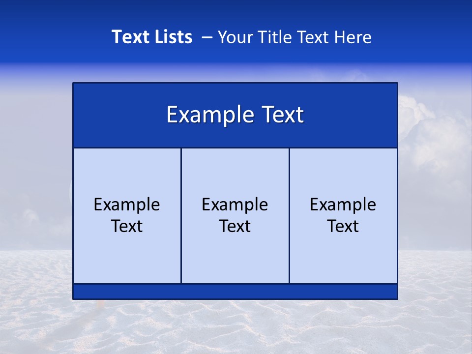 White Cloud Blue Out Door PowerPoint Template