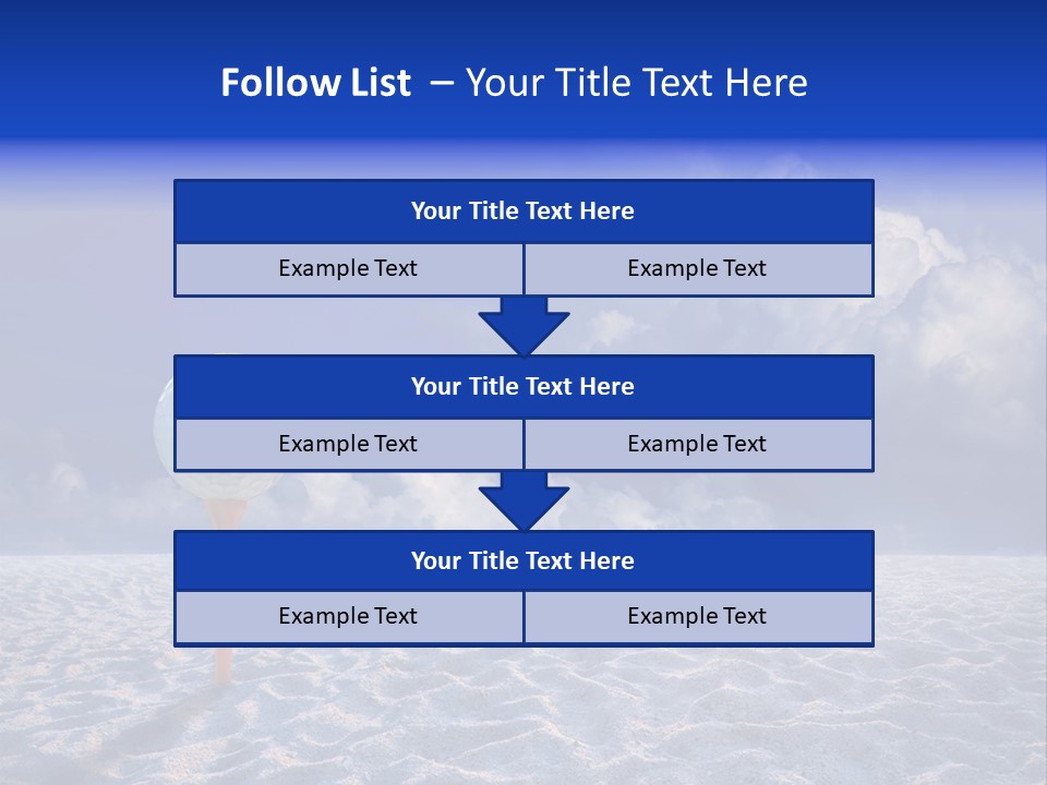 White Cloud Blue Out Door PowerPoint Template