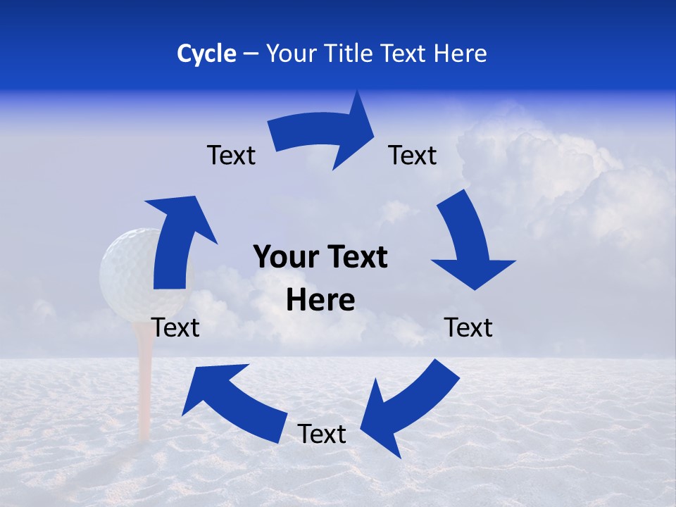 White Cloud Blue Out Door PowerPoint Template