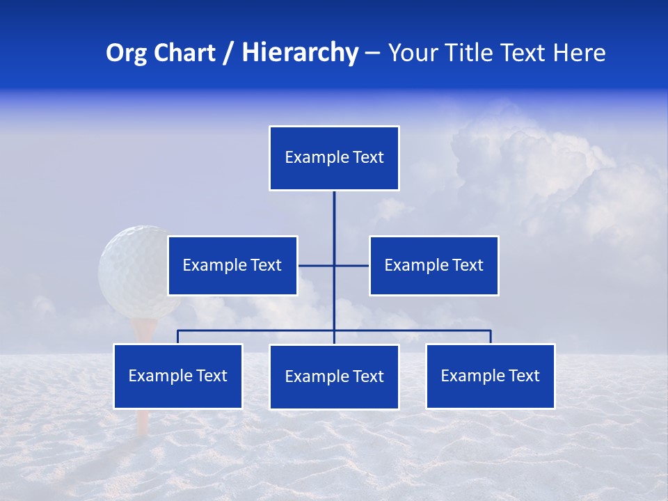 White Cloud Blue Out Door PowerPoint Template