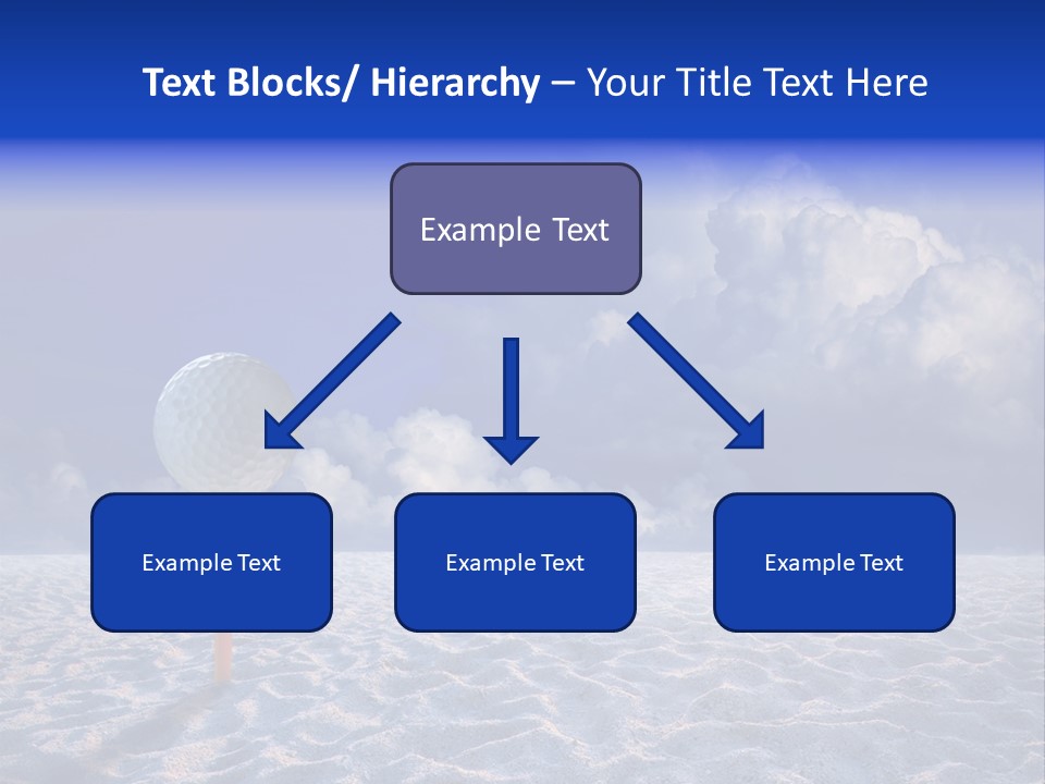 White Cloud Blue Out Door PowerPoint Template