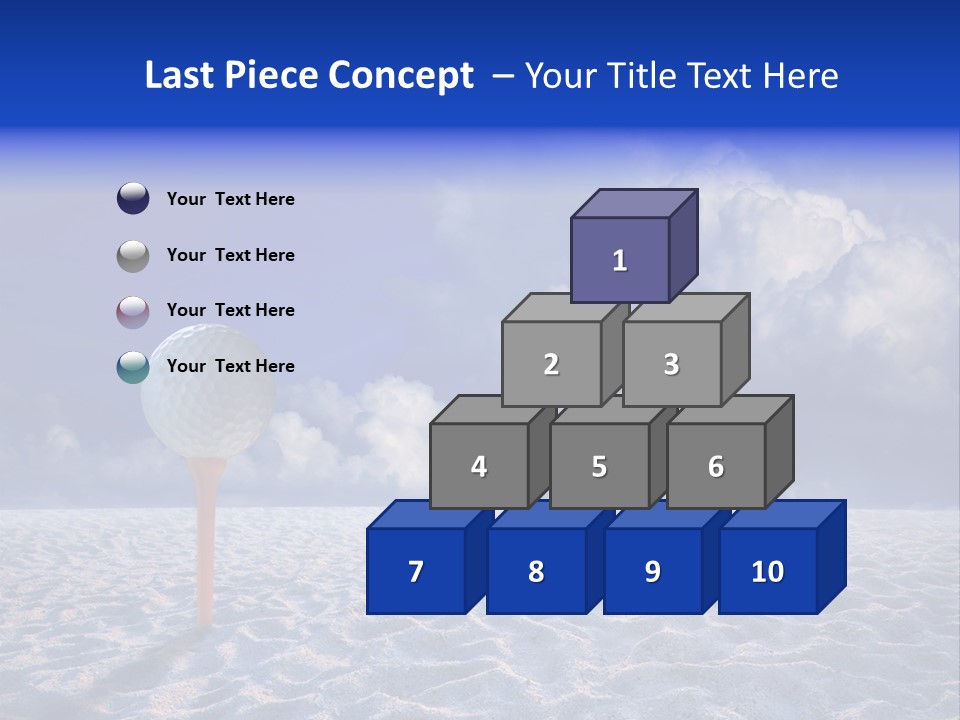 White Cloud Blue Out Door PowerPoint Template