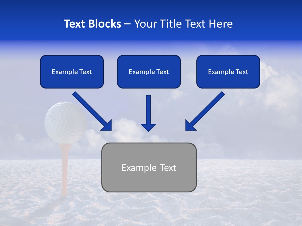 White Cloud Blue Out Door PowerPoint Template
