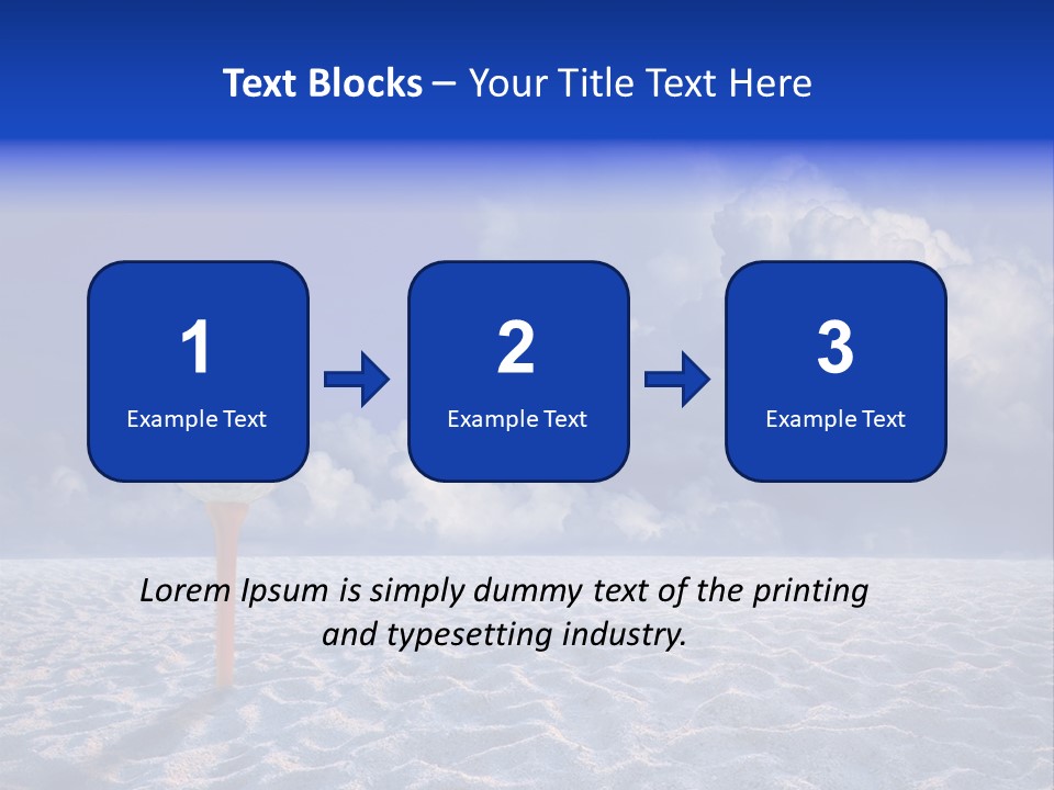 White Cloud Blue Out Door PowerPoint Template