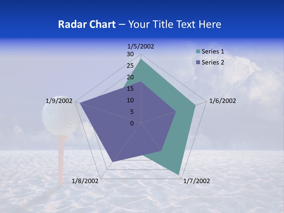 White Cloud Blue Out Door PowerPoint Template