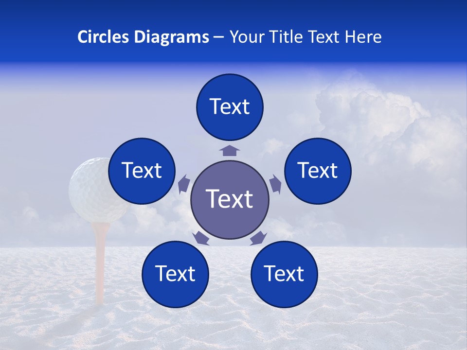 White Cloud Blue Out Door PowerPoint Template