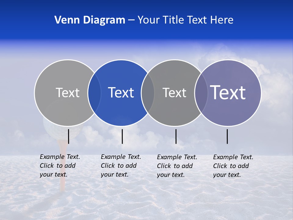 White Cloud Blue Out Door PowerPoint Template