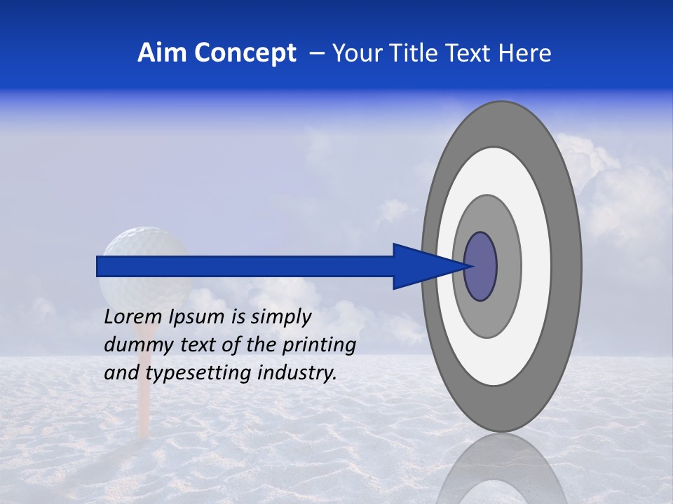 White Cloud Blue Out Door PowerPoint Template