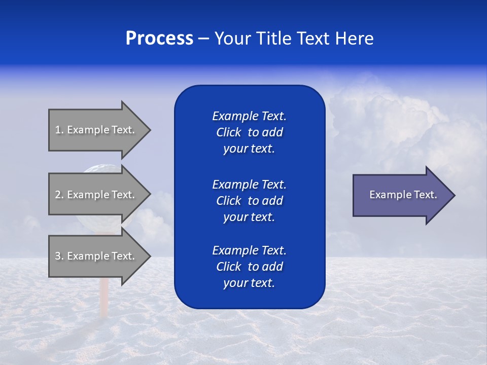 White Cloud Blue Out Door PowerPoint Template