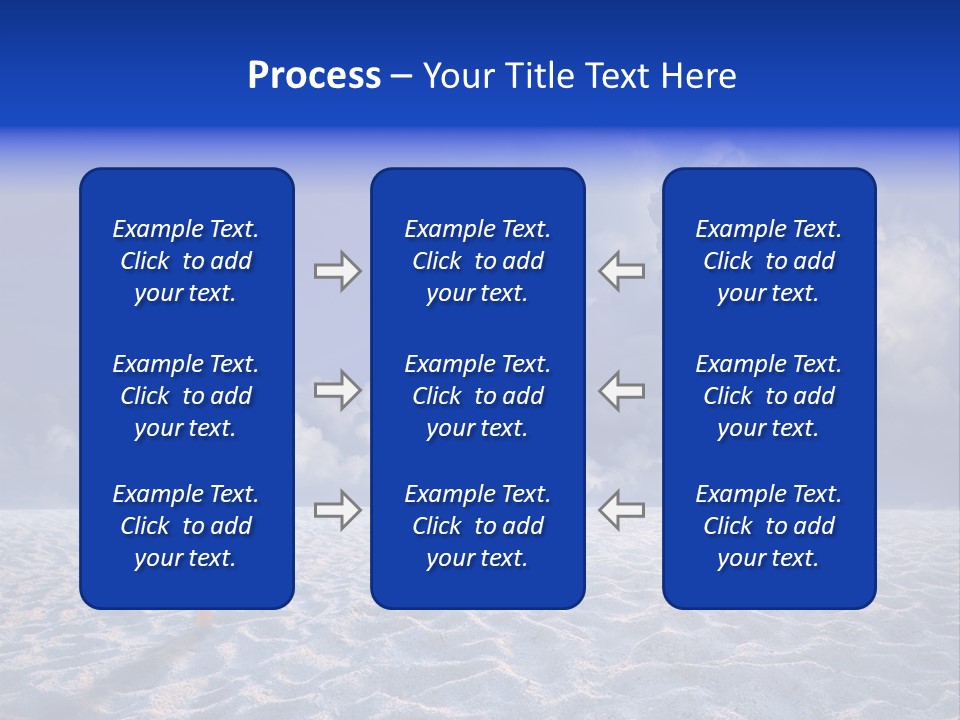 White Cloud Blue Out Door PowerPoint Template