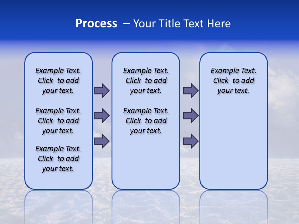 White Cloud Blue Out Door PowerPoint Template