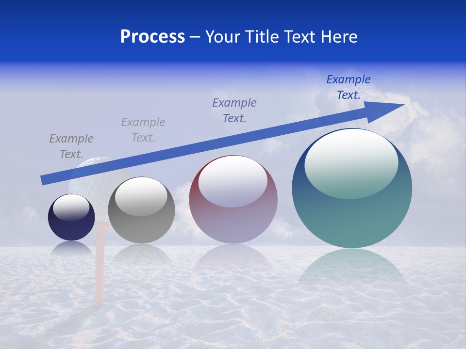 White Cloud Blue Out Door PowerPoint Template