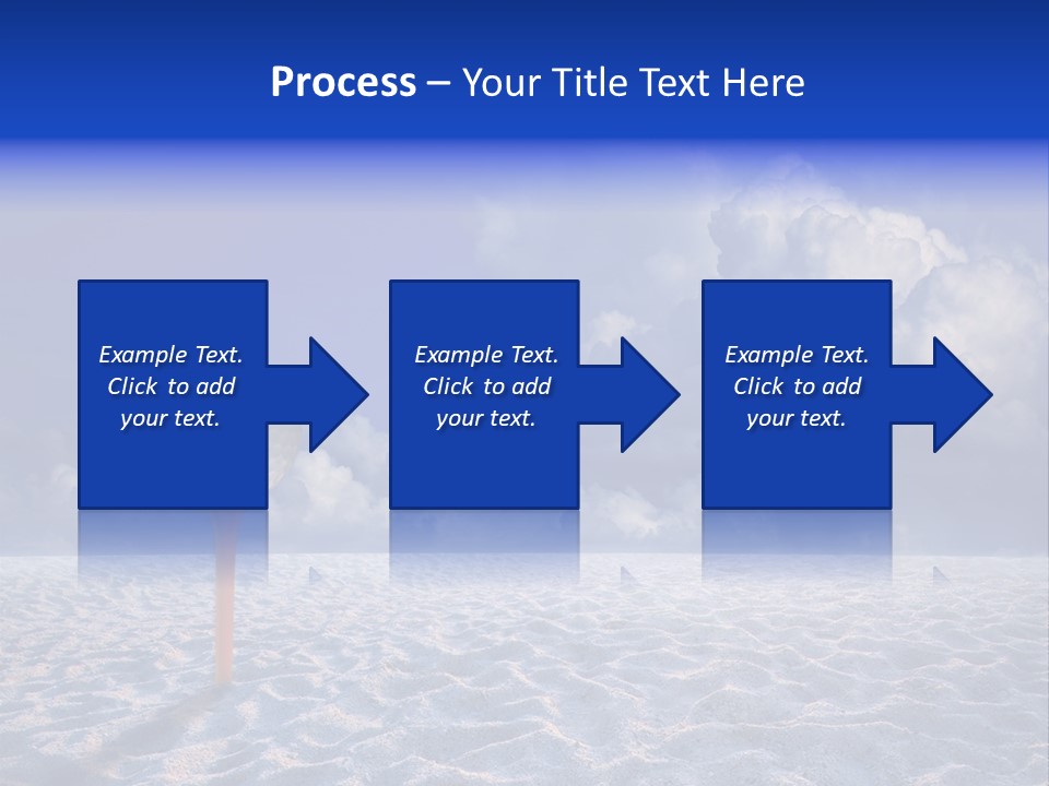 White Cloud Blue Out Door PowerPoint Template
