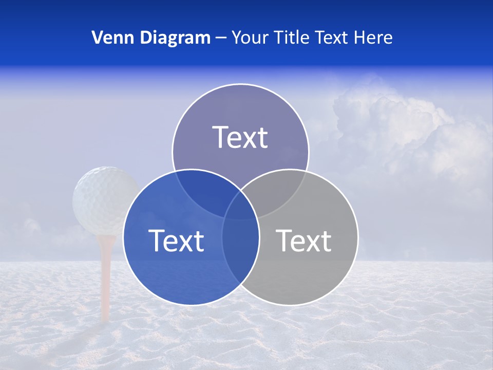 White Cloud Blue Out Door PowerPoint Template