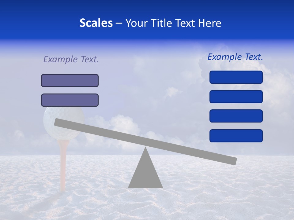 White Cloud Blue Out Door PowerPoint Template