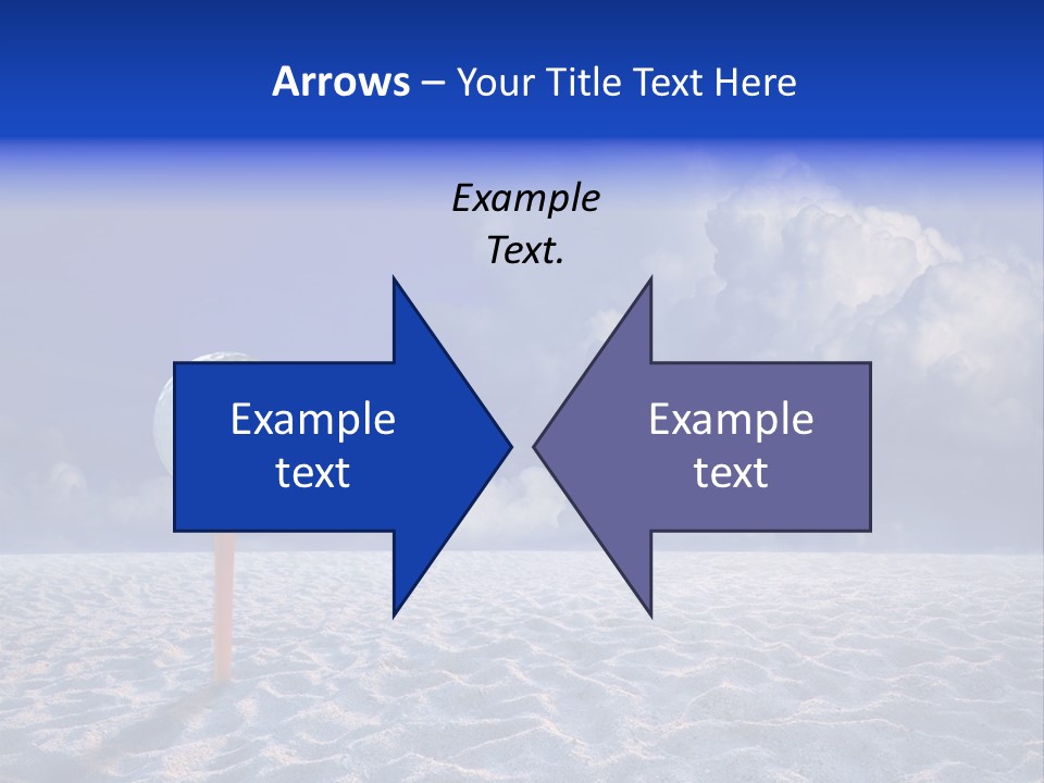 White Cloud Blue Out Door PowerPoint Template