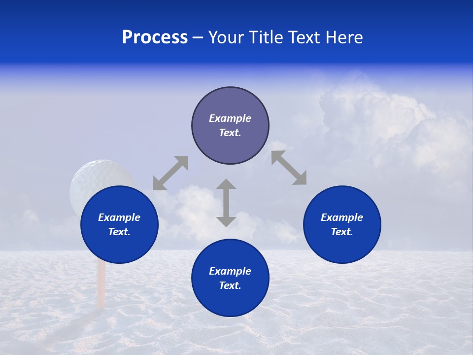 White Cloud Blue Out Door PowerPoint Template