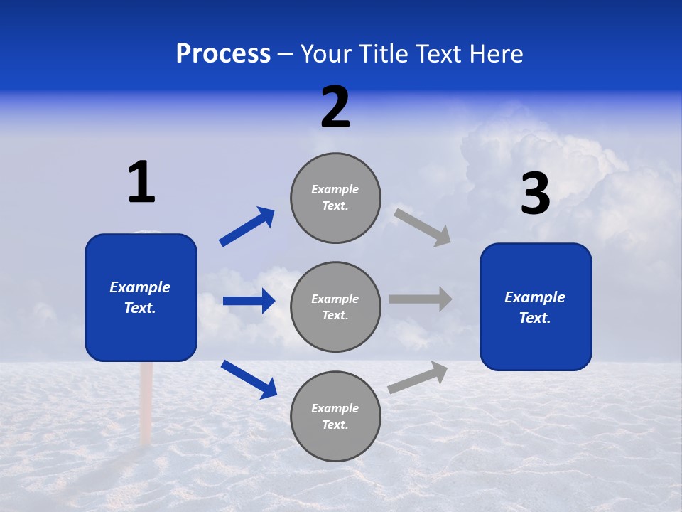 White Cloud Blue Out Door PowerPoint Template