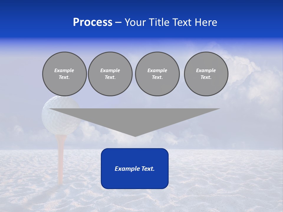 White Cloud Blue Out Door PowerPoint Template