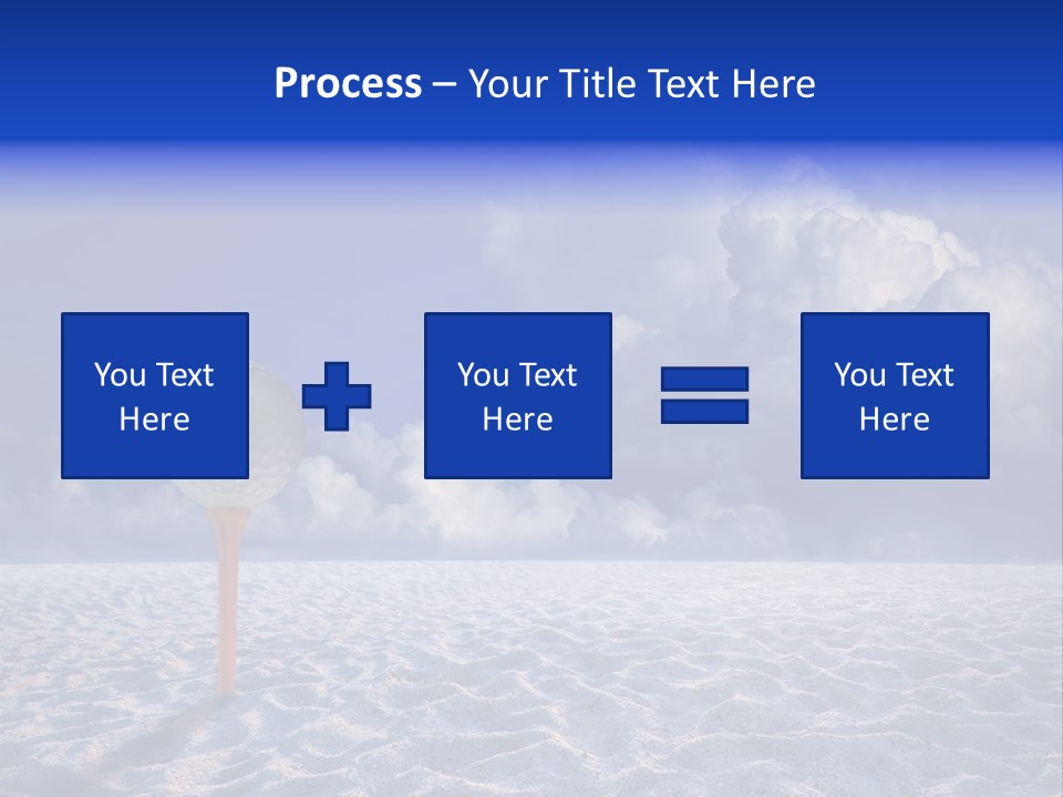 White Cloud Blue Out Door PowerPoint Template