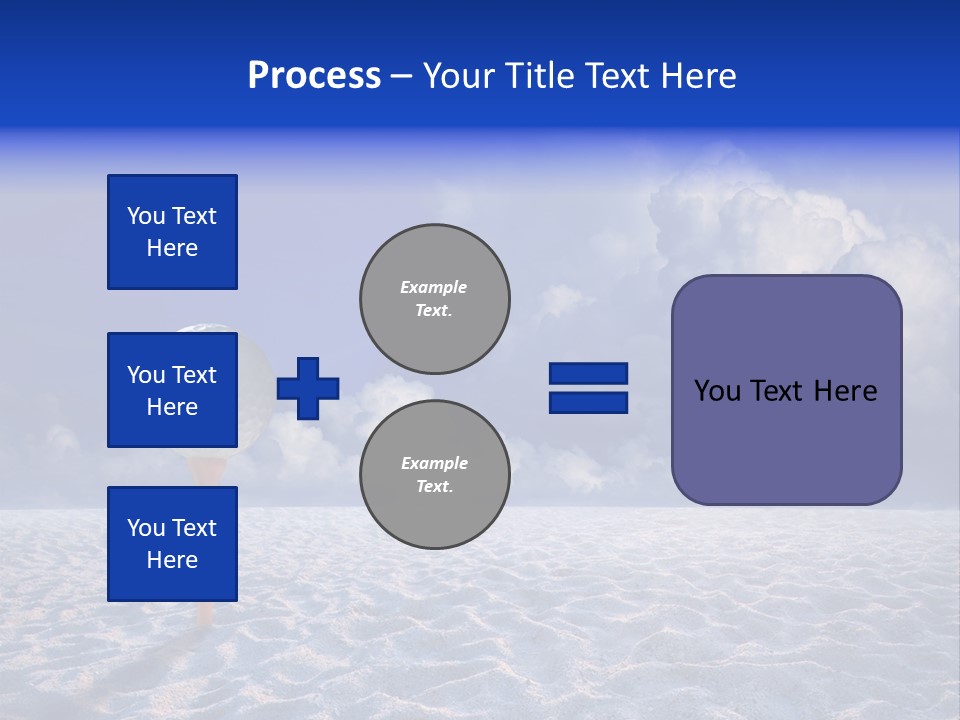 White Cloud Blue Out Door PowerPoint Template