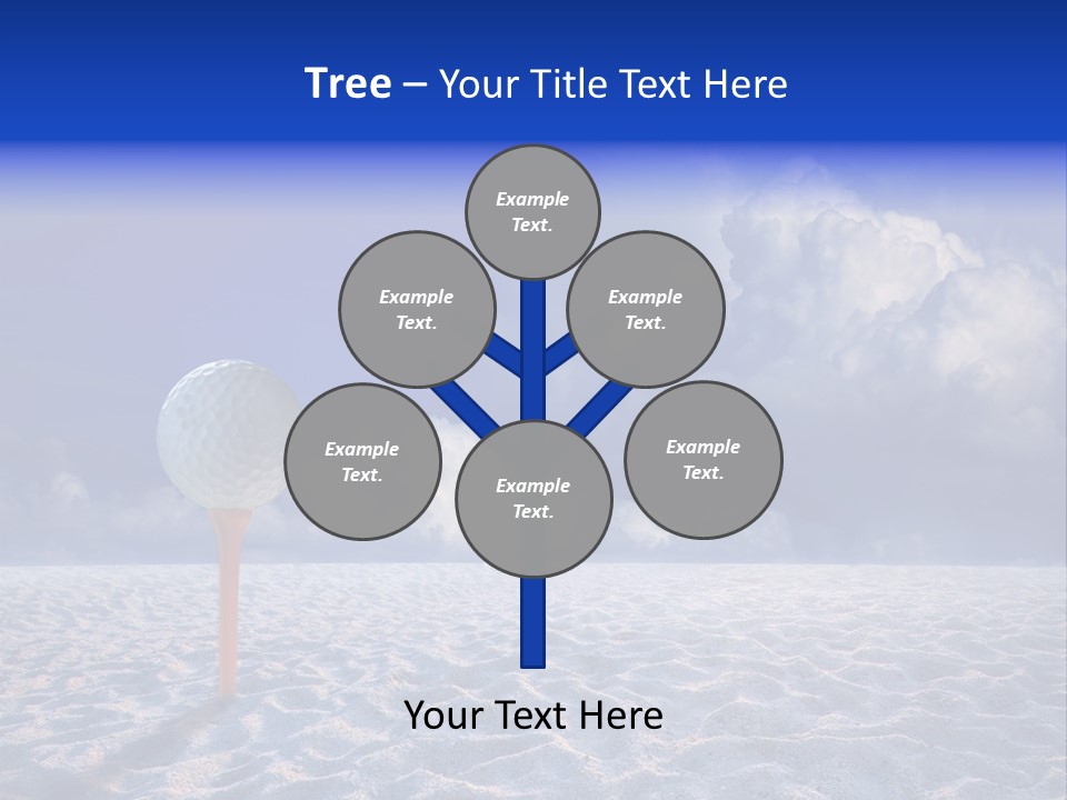 White Cloud Blue Out Door PowerPoint Template