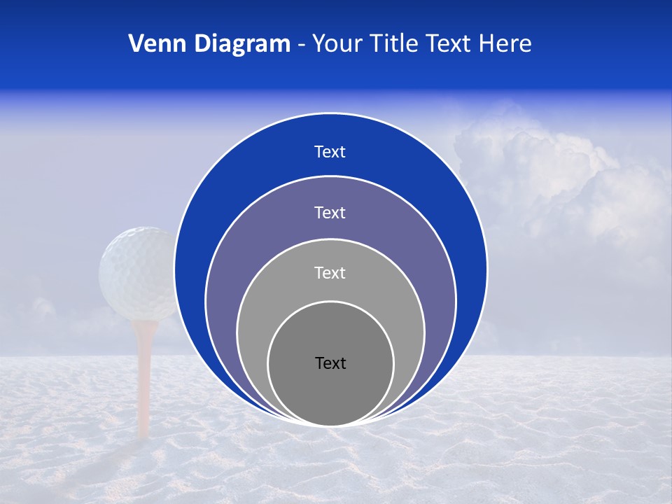 White Cloud Blue Out Door PowerPoint Template