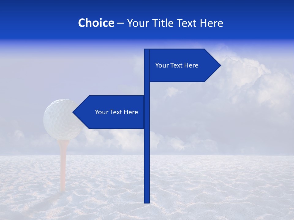 White Cloud Blue Out Door PowerPoint Template