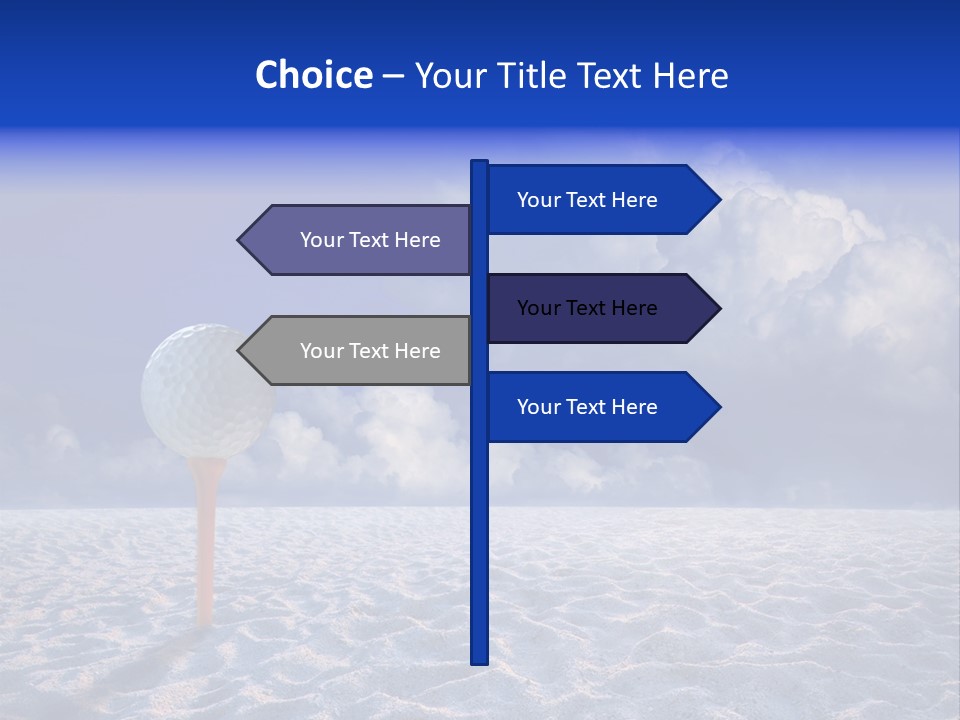 White Cloud Blue Out Door PowerPoint Template