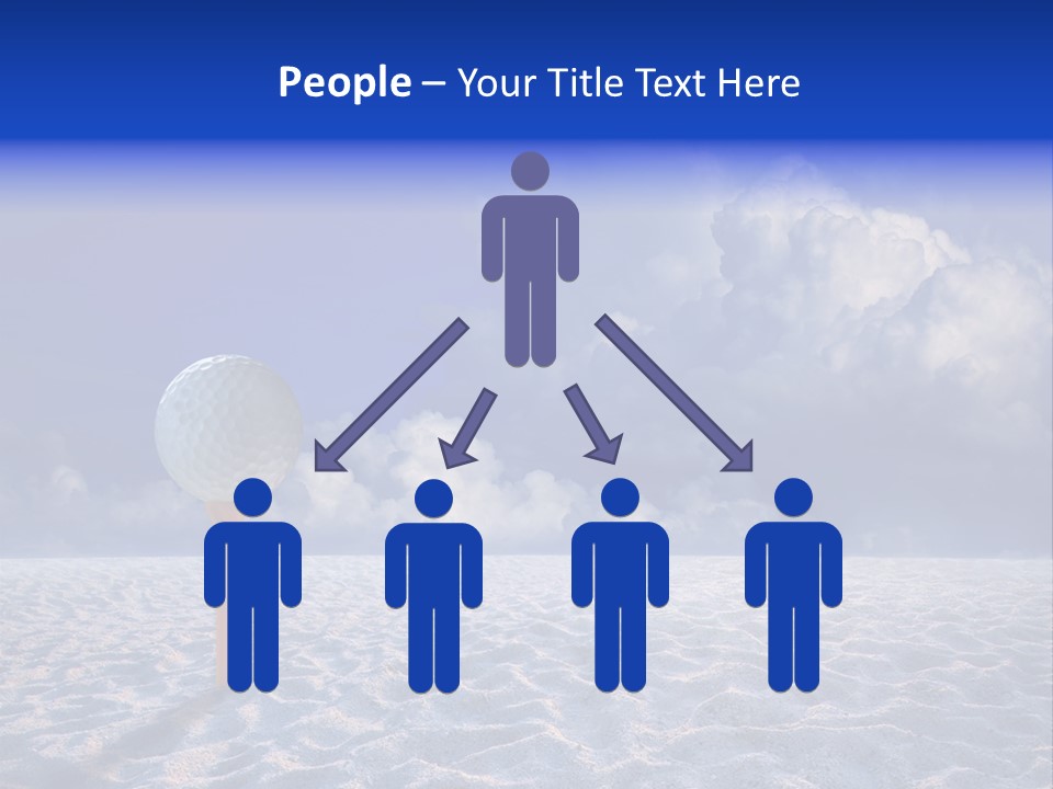 White Cloud Blue Out Door PowerPoint Template