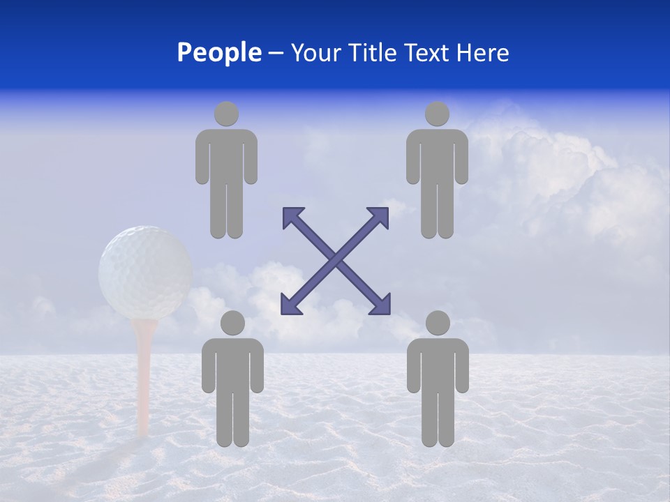 White Cloud Blue Out Door PowerPoint Template