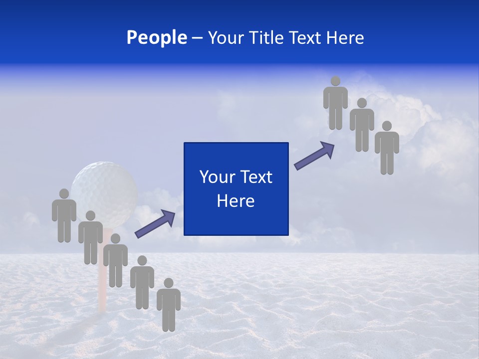 White Cloud Blue Out Door PowerPoint Template