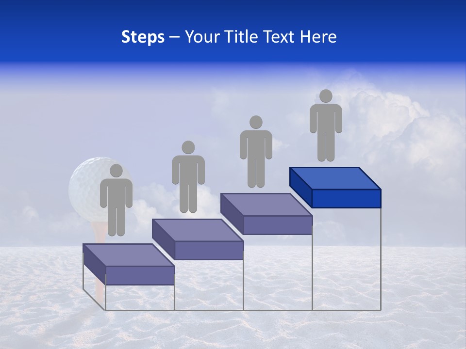 White Cloud Blue Out Door PowerPoint Template