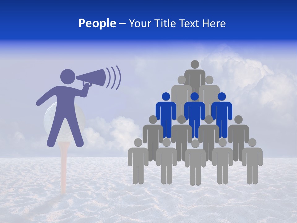 White Cloud Blue Out Door PowerPoint Template